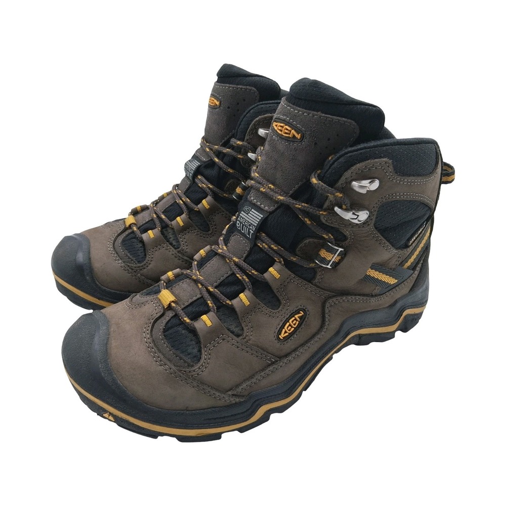 Keen Boots Mens Size 9 Brown Leather Waterproof Hiking Ankle USA KEEN.DRY
